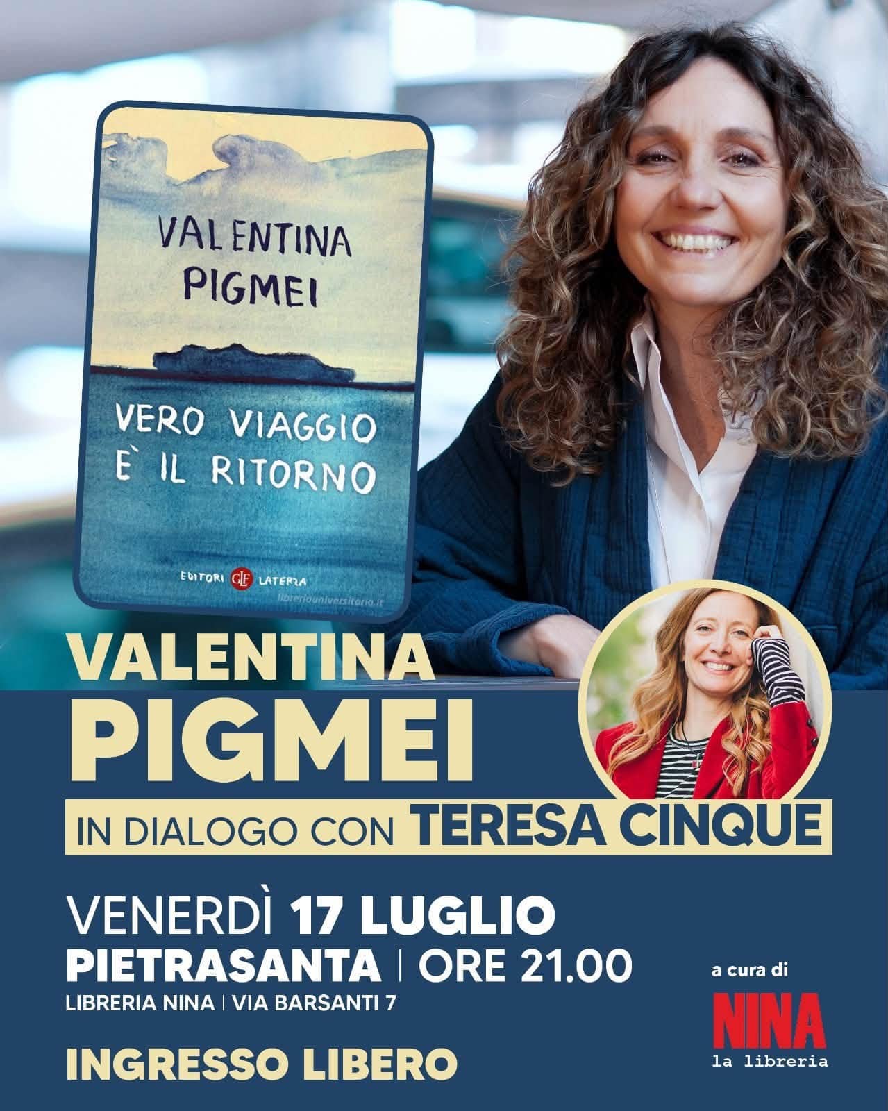 Valentina Pigmei presenta "Vero viaggio è il ritorno"