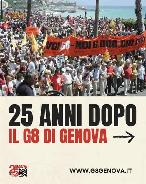 25 anni dal G8 di Genova — programma di eventi